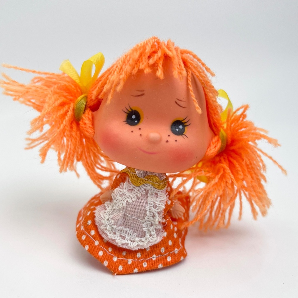Vintage Eugene Doll |  Mini Posable Doll  Orange with Yarn Hair